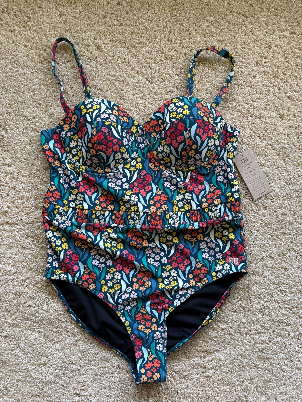 Albion The Duchess One Piece Swimsuit Costa Floral XL NWT - Picture 1 of 5